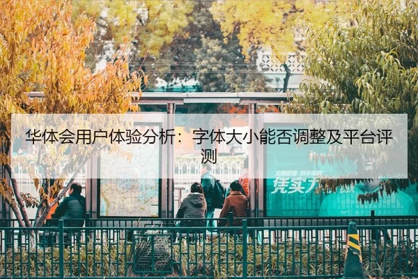 华体会用户体验分析：字体大小能否调整及平台评测